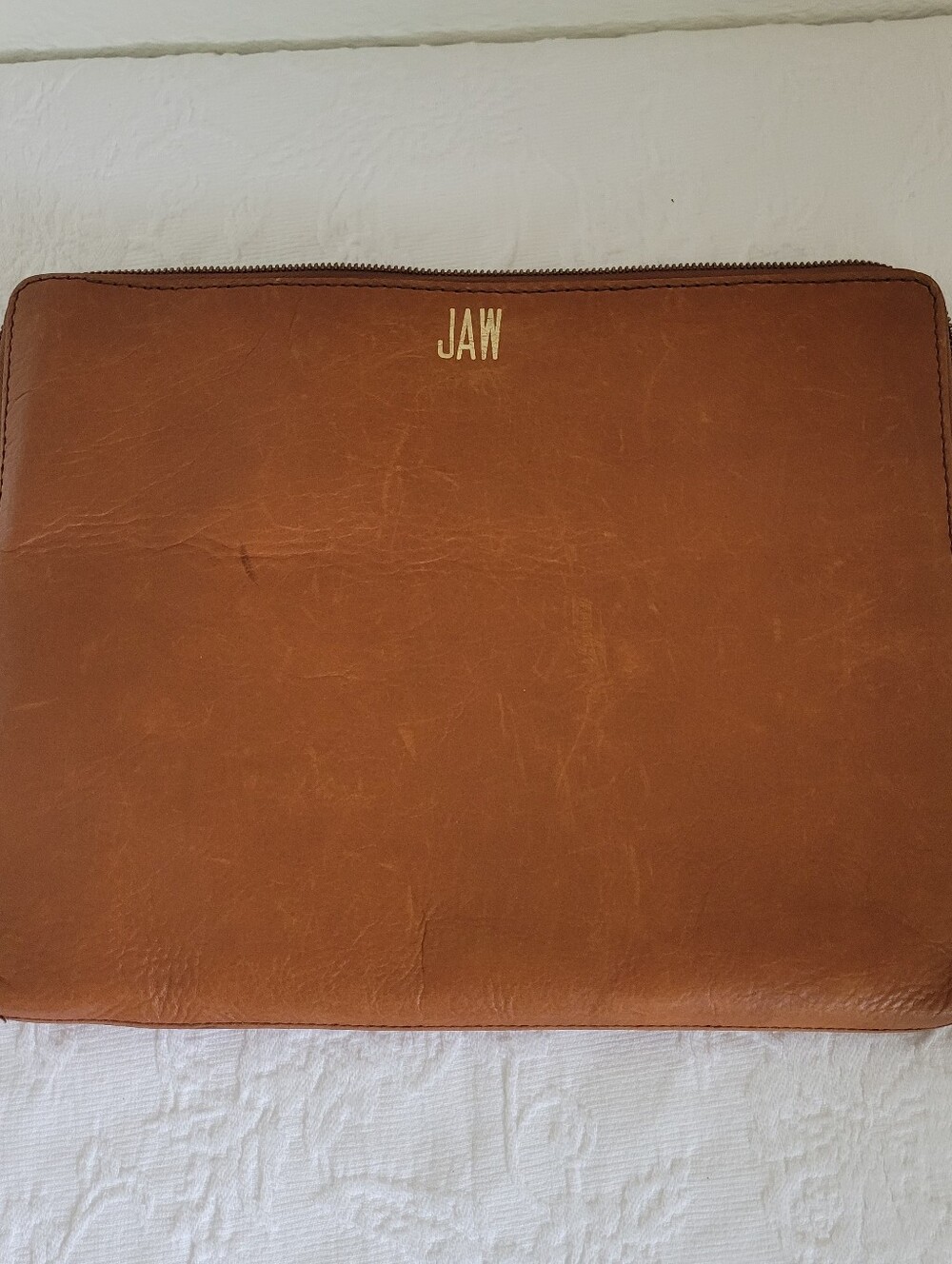Vintage British Tan MADEWELL Retired The Leather Laptop Sleeve Case .